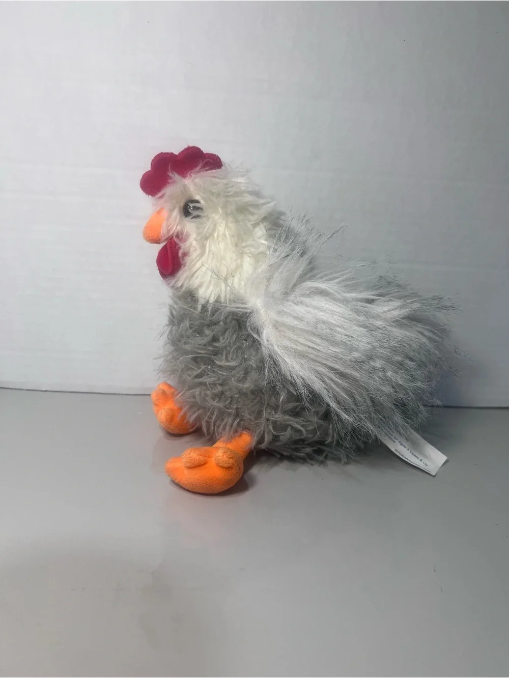 Walmart Way To Celebrate Shaggy ROOSTER Fluffy Grey Chicken 7